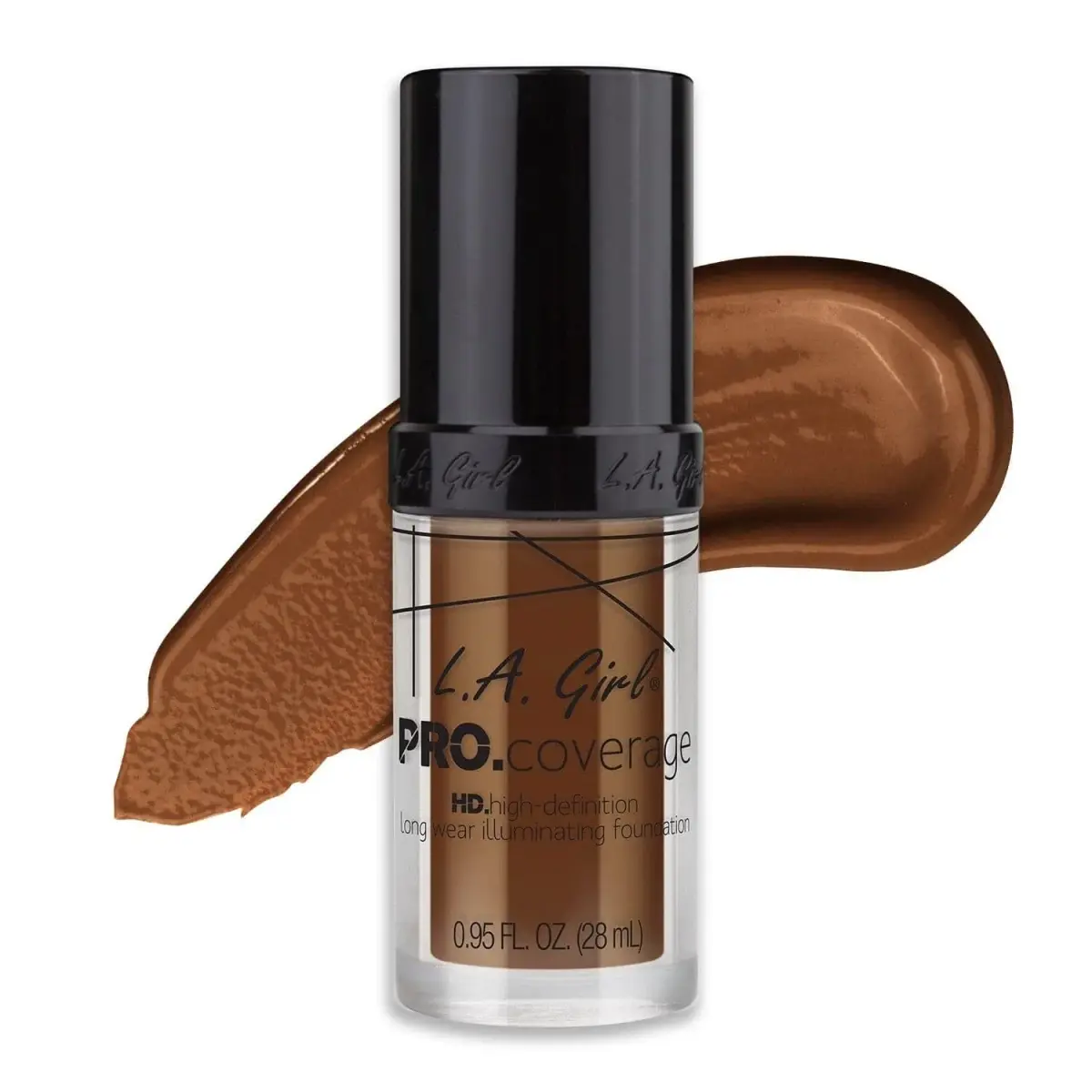 L.A. Girl Pro Coverage Liquid Foundation - Rich Cocoa (0.95 Fl Oz) | Dewy, Radiant Finish - main product image