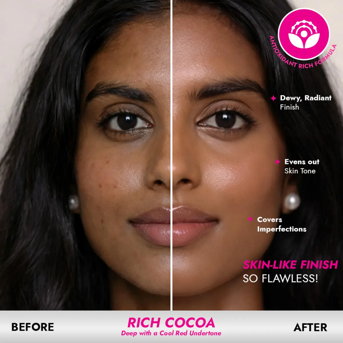 L.A. Girl Pro Coverage Liquid Foundation, Rich Cocoa 0.95 Fl Oz | Buildable, Hydrating, Flawless Finish - view 5