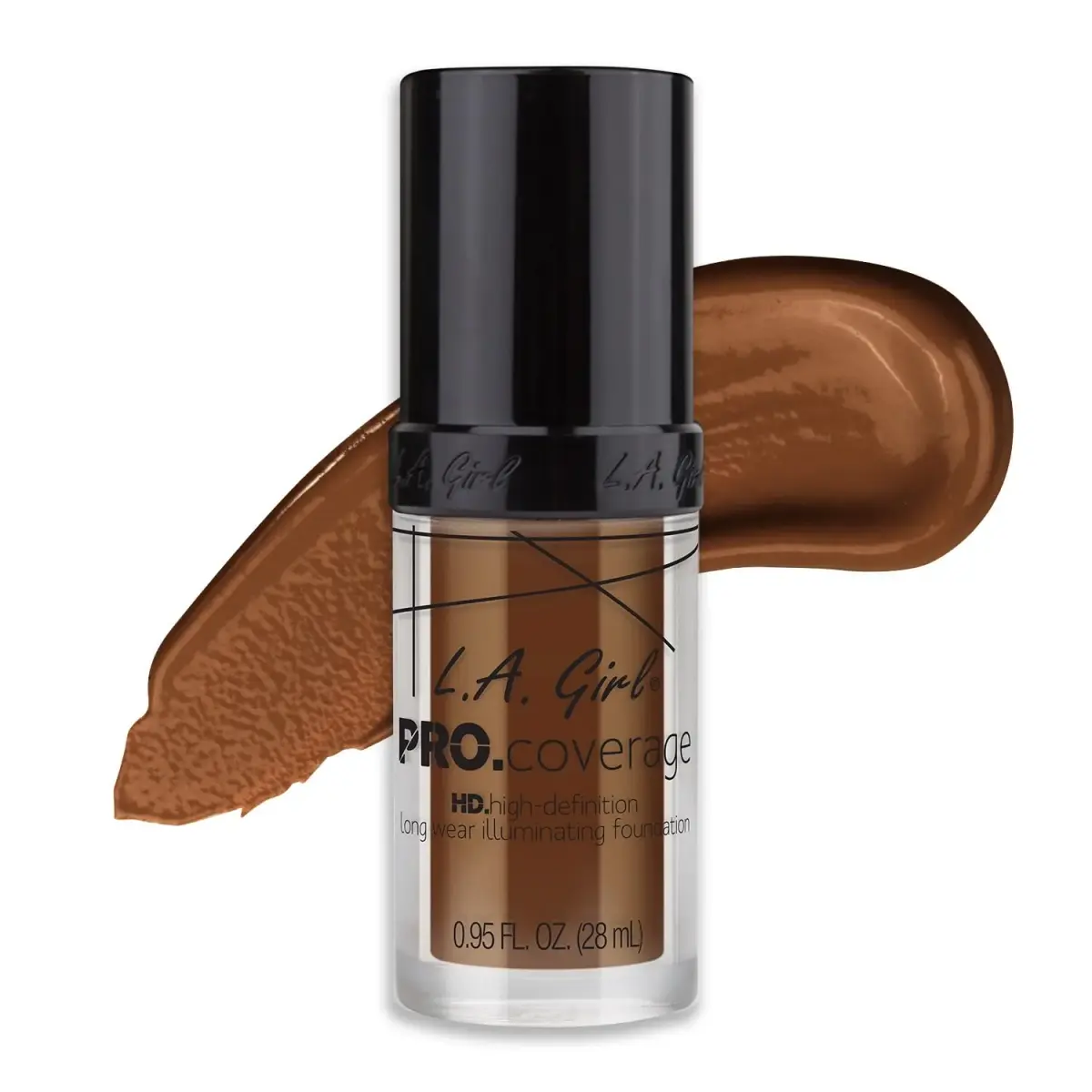 L.A. Girl Pro Coverage Liquid Foundation - Rich Cocoa (0.95 Fl Oz) | Dewy, Radiant Finish - view 2
