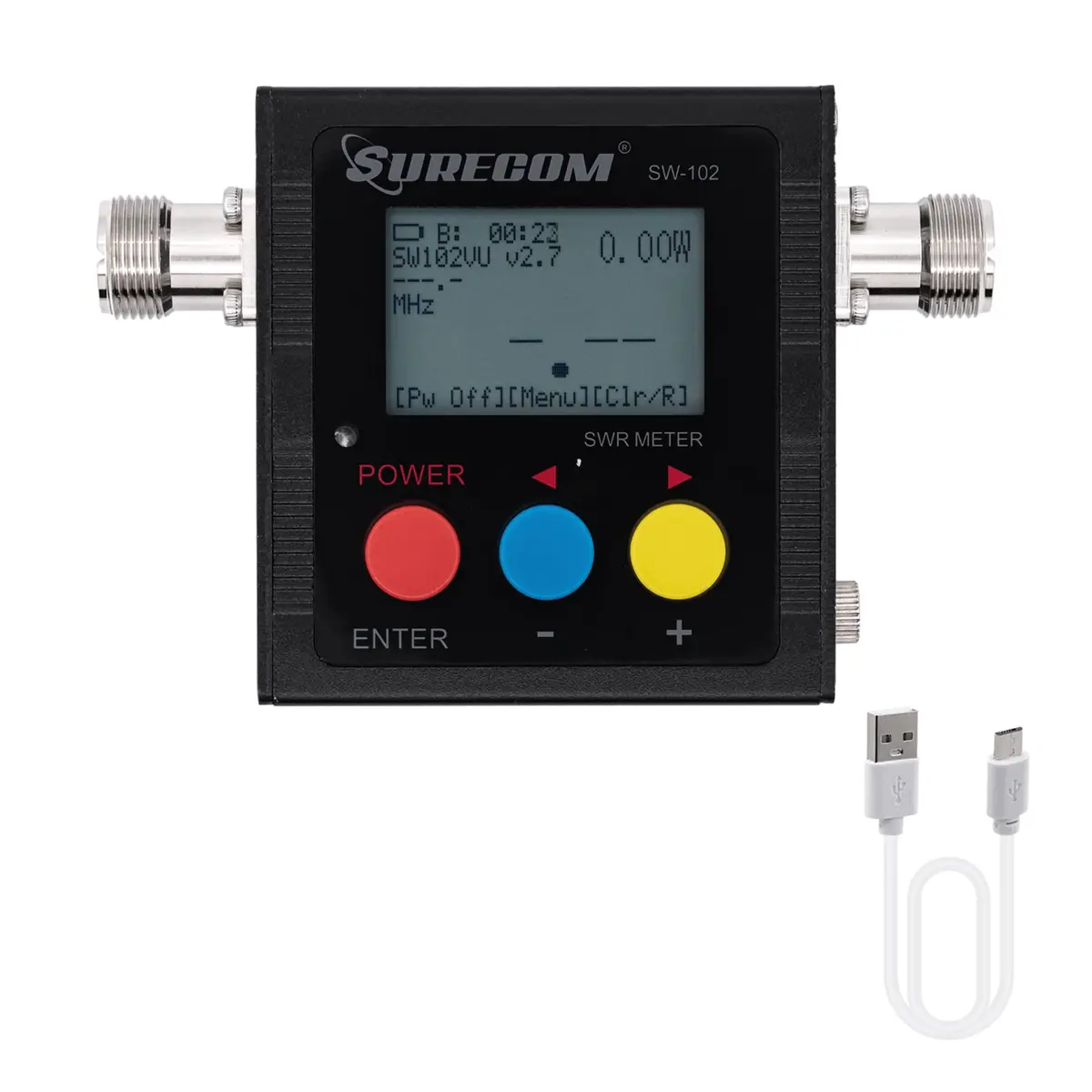 Surecom SW-102S VHF UHF Power & SWR Meter 120W 100-525MHz | Analog Radio Measurement Tool - main product image