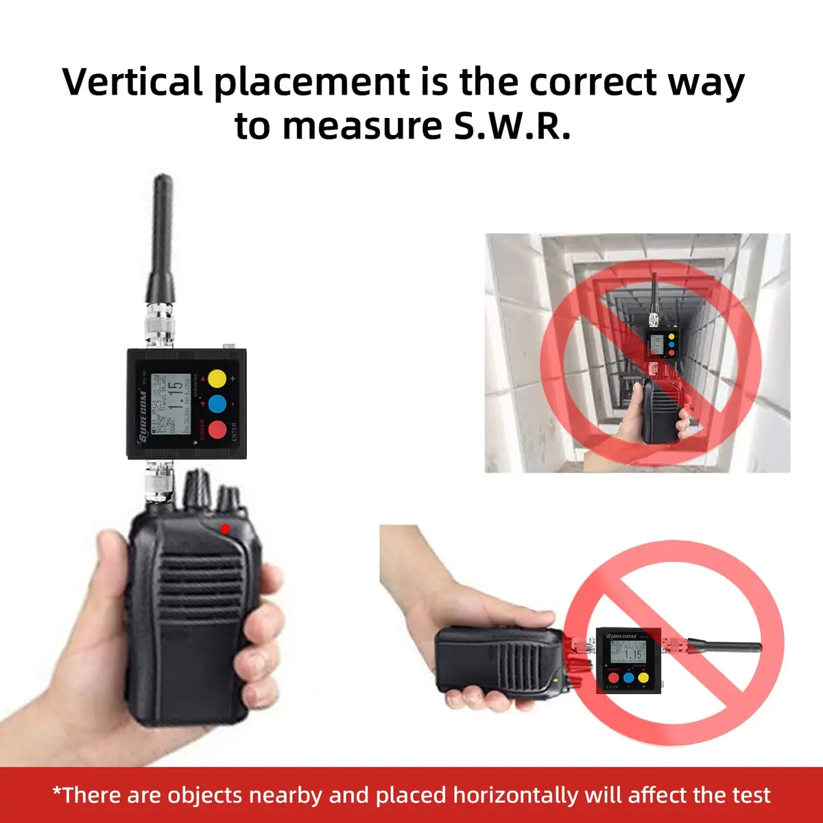 Surecom SW-102S VHF UHF Power & SWR Meter 120W 100-525MHz | Analog Radio Measurement Tool - view 6