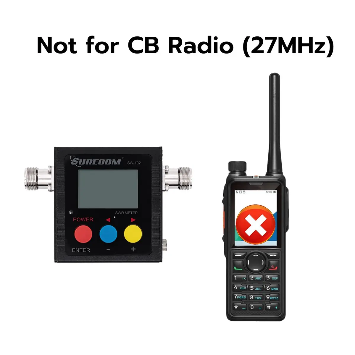Surecom SW-102S VHF UHF Power & SWR Meter 120W 100-525MHz | Analog Radio Measurement Tool - view 8