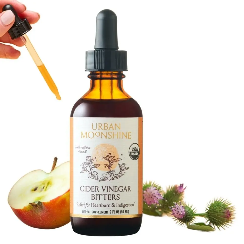 Urban Moonshine Cider Vinegar Digestive Bitters - Alcohol-Free - 2 Fl Oz | Supports Gut Health & Digestion - main product image