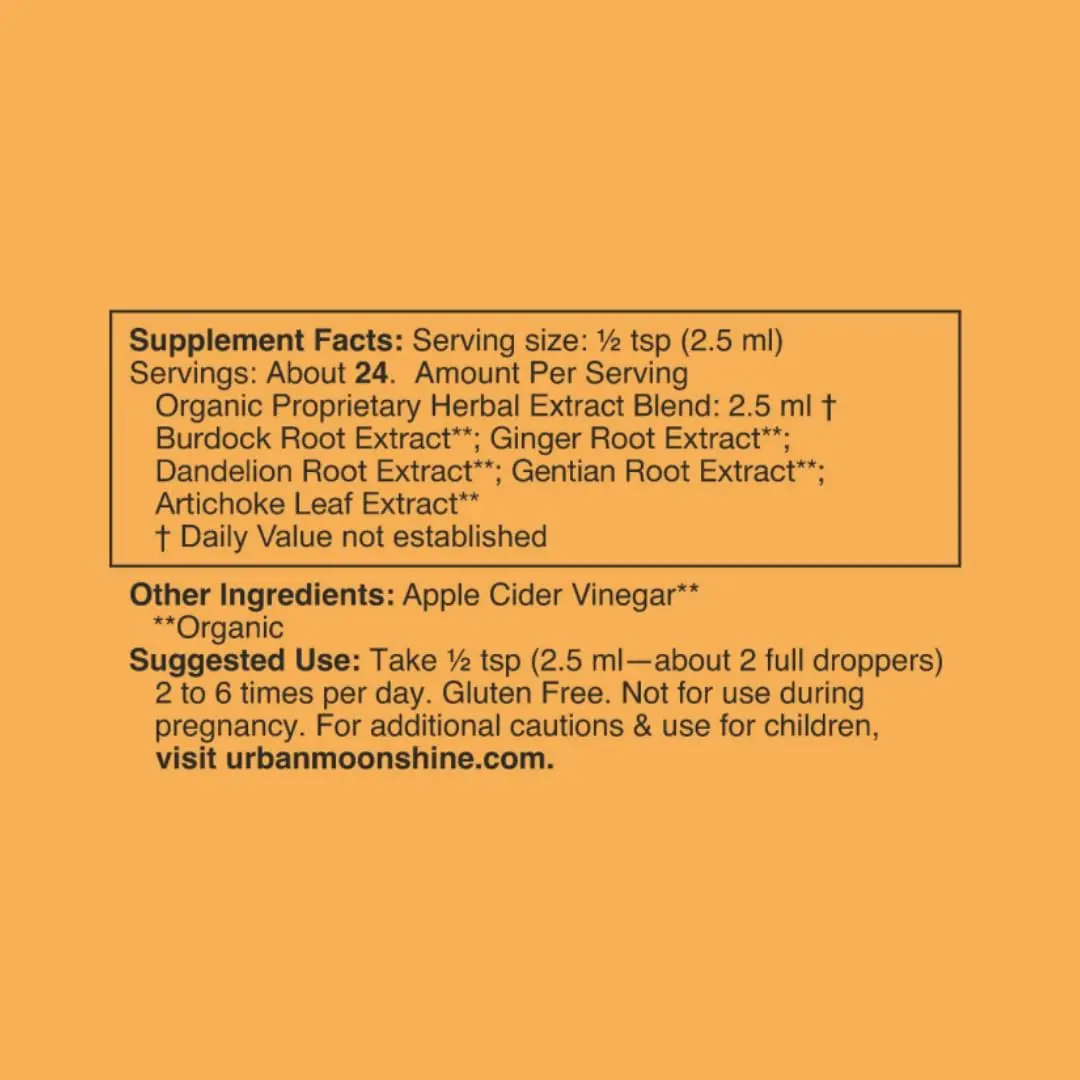 Urban Moonshine Cider Vinegar Digestive Bitters - Alcohol-Free - 2 Fl Oz | Supports Gut Health & Digestion - view 6