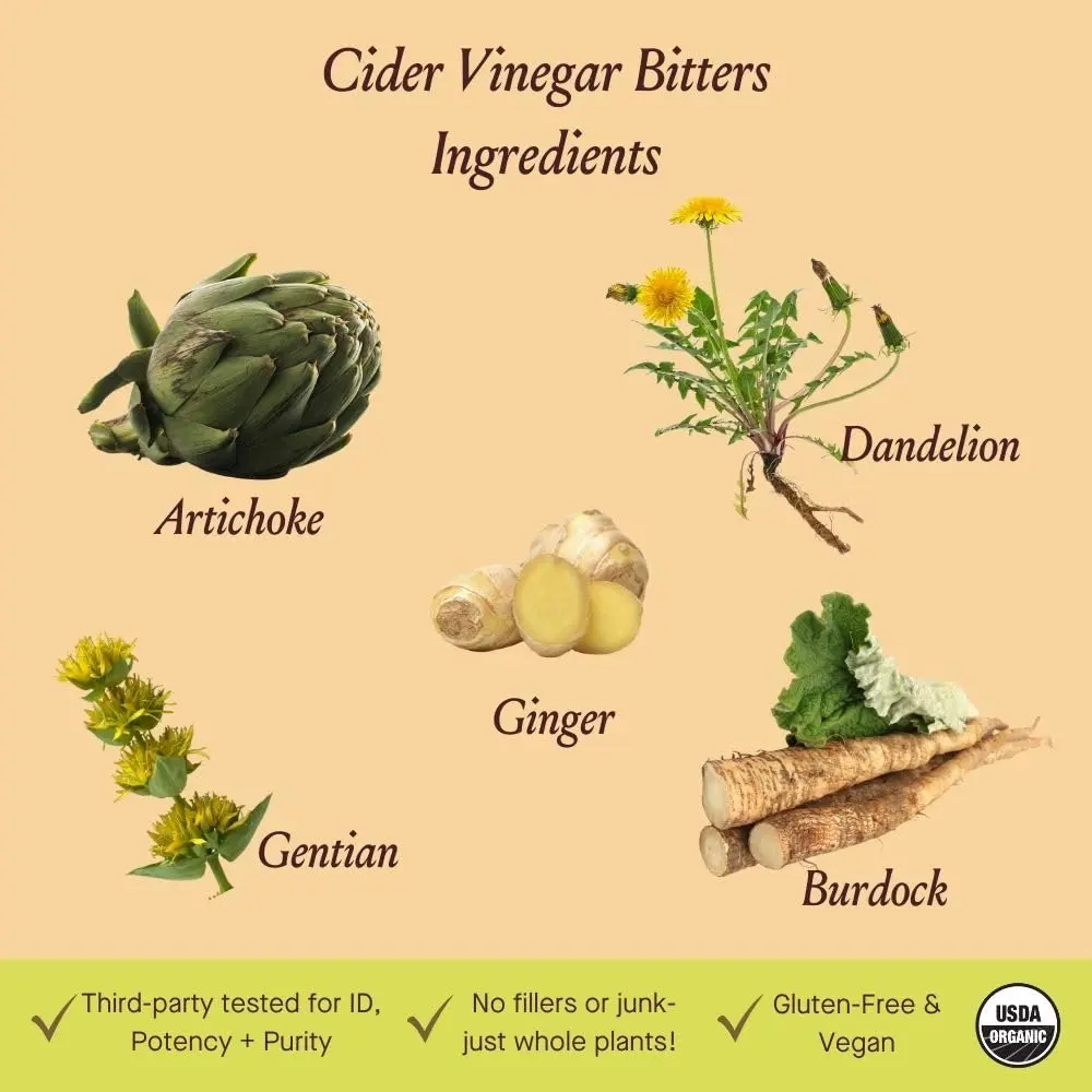 Urban Moonshine Cider Vinegar Digestive Bitters - Alcohol-Free - 2 Fl Oz | Supports Gut Health & Digestion - view 3