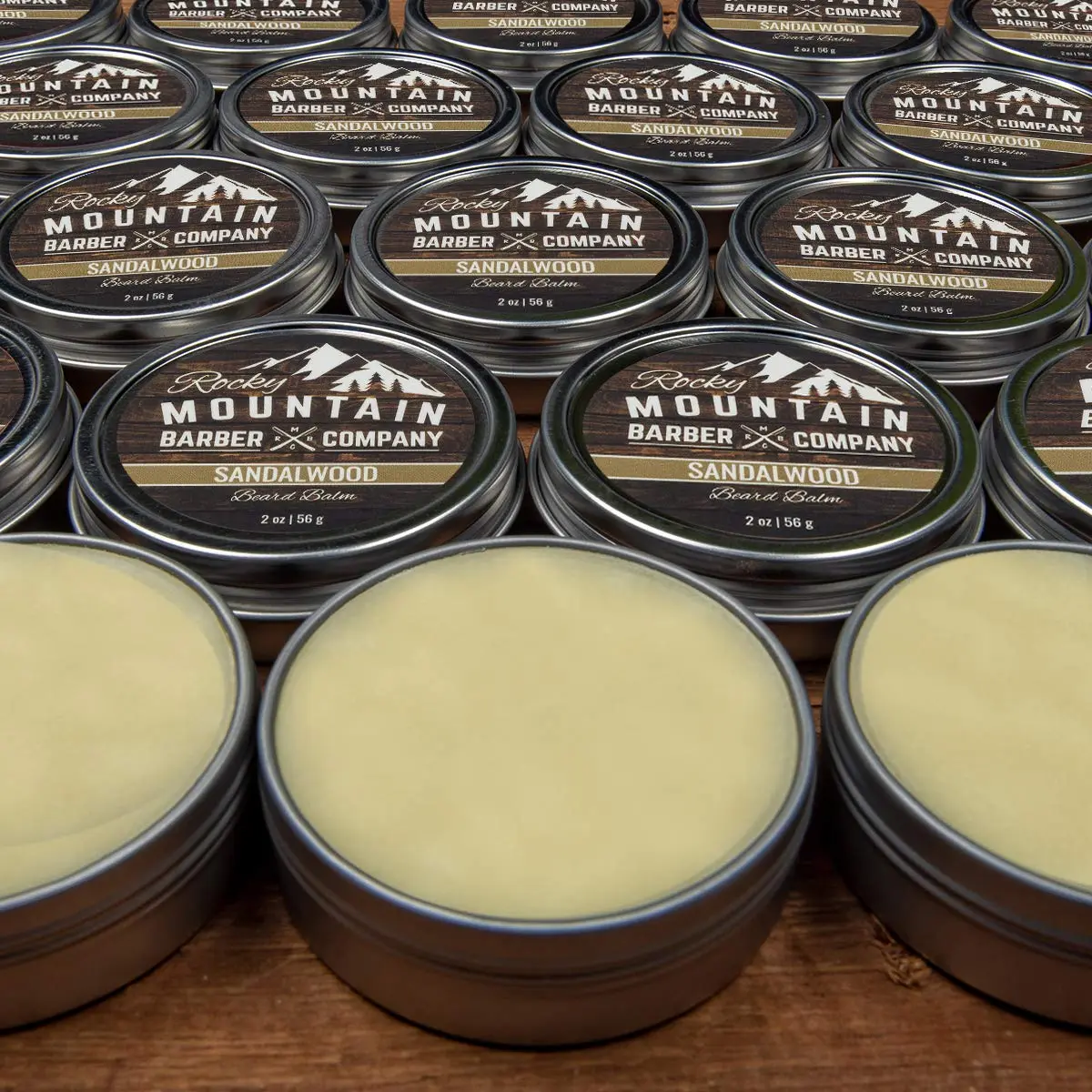 Rocky Mountain Barber Company Sandalwood Mustache & Beard Balm, 2 oz | Nourishing, Natural, Sandalwood Scent - view 4