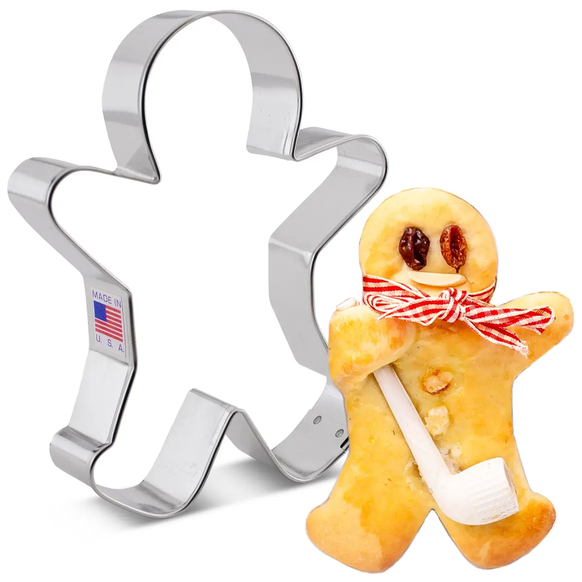 Ann Clark Gingerbread Man Cookie Cutter, Extra Large 5-1/4" | Classic Gingerbread Shape, Food-Safe Steel - view 5