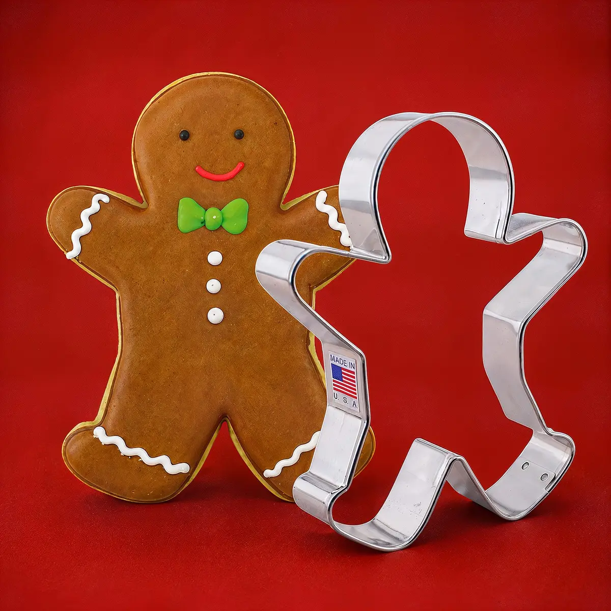 Ann Clark Gingerbread Man Cookie Cutter, Extra Large 5-1/4" | Classic Gingerbread Shape, Food-Safe Steel - view 2