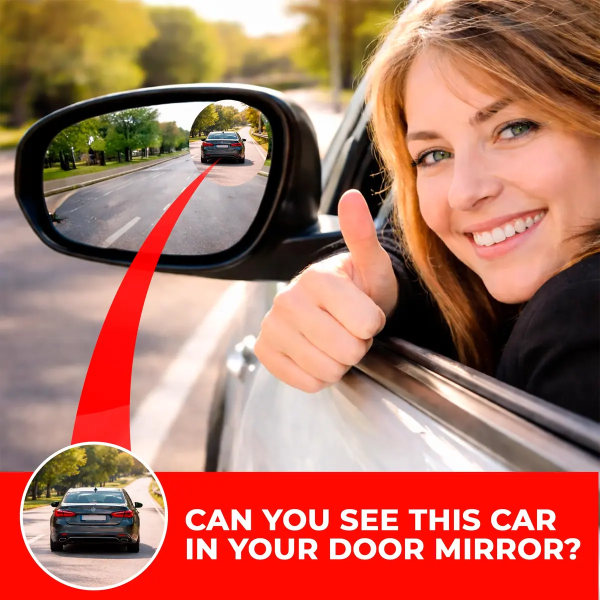 Utopicar Round Blind Spot Mirrors 2.5" (2-Pack) | Universal Fit HD Glass Convex Auto Parts - view 4