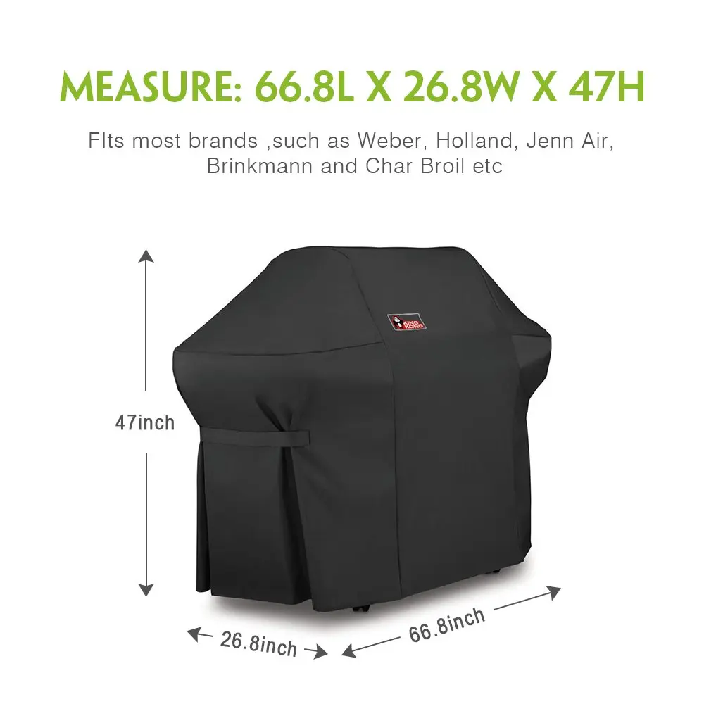 Kingkong 7108 Premium Grill Cover for Weber Summit 400-Series | Heavy Duty, Wind & Rain Resistant (70-120c) - view 3