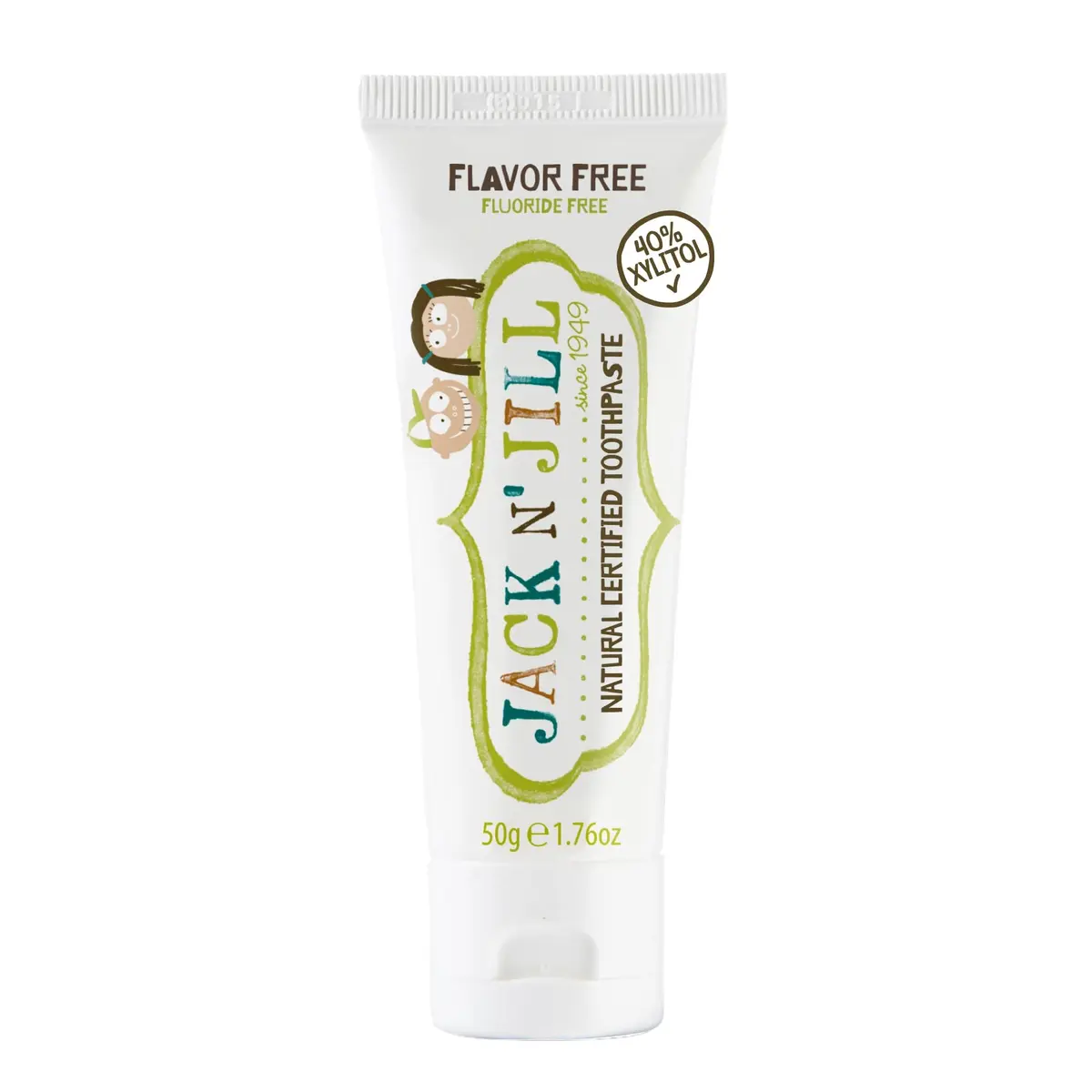 Jack N' Jill Kids Toothpaste 1.76 oz | Fluoride & Flavor Free, Organic, Vegan, Gluten-Free, BPA-Free, SLS-Free, Dairy-Free - main product image