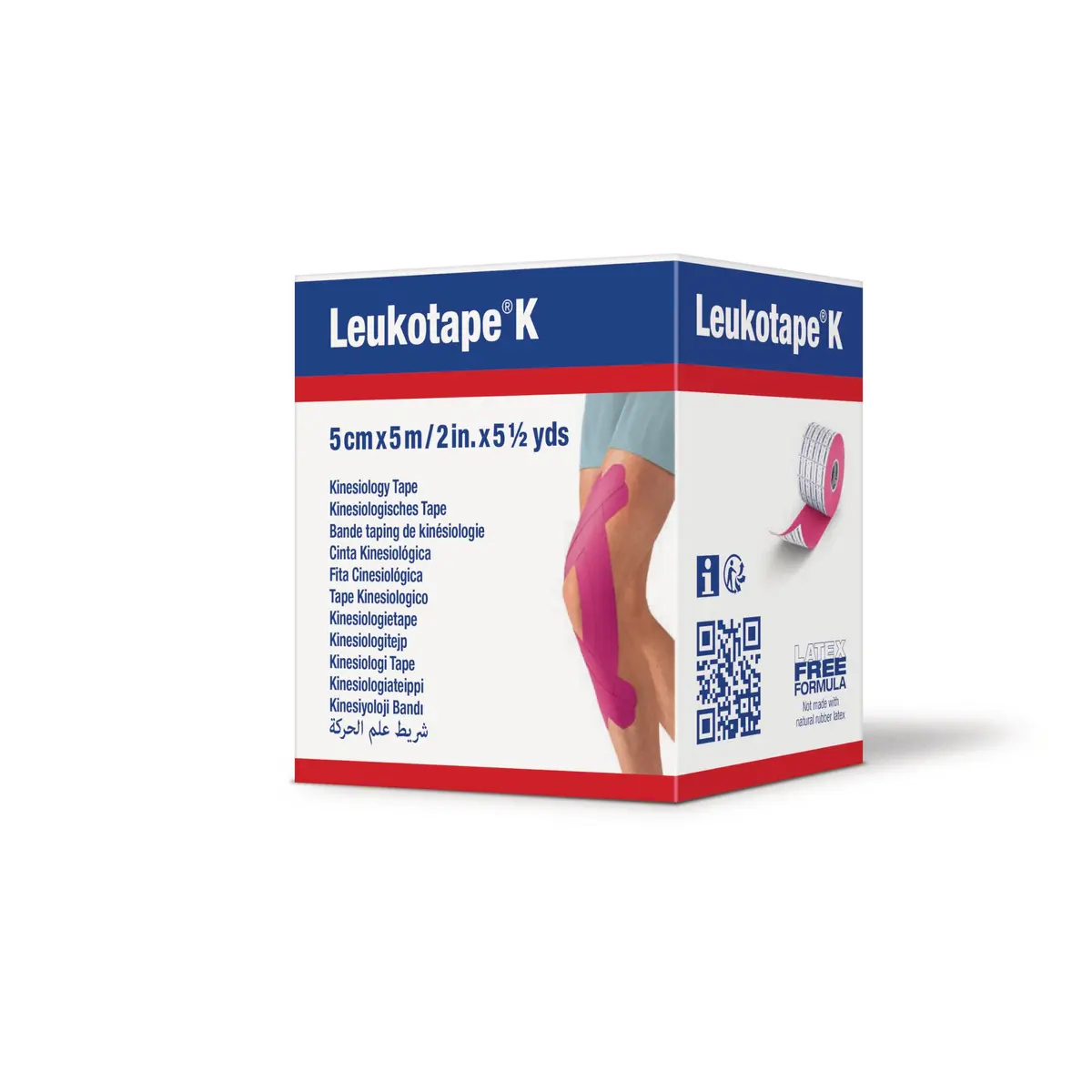 Leukotape K Kinesiology Tape, 2 in x 5.5 yds, 5 Rolls | Water-Resistant, Skin-Friendly Support - view 7