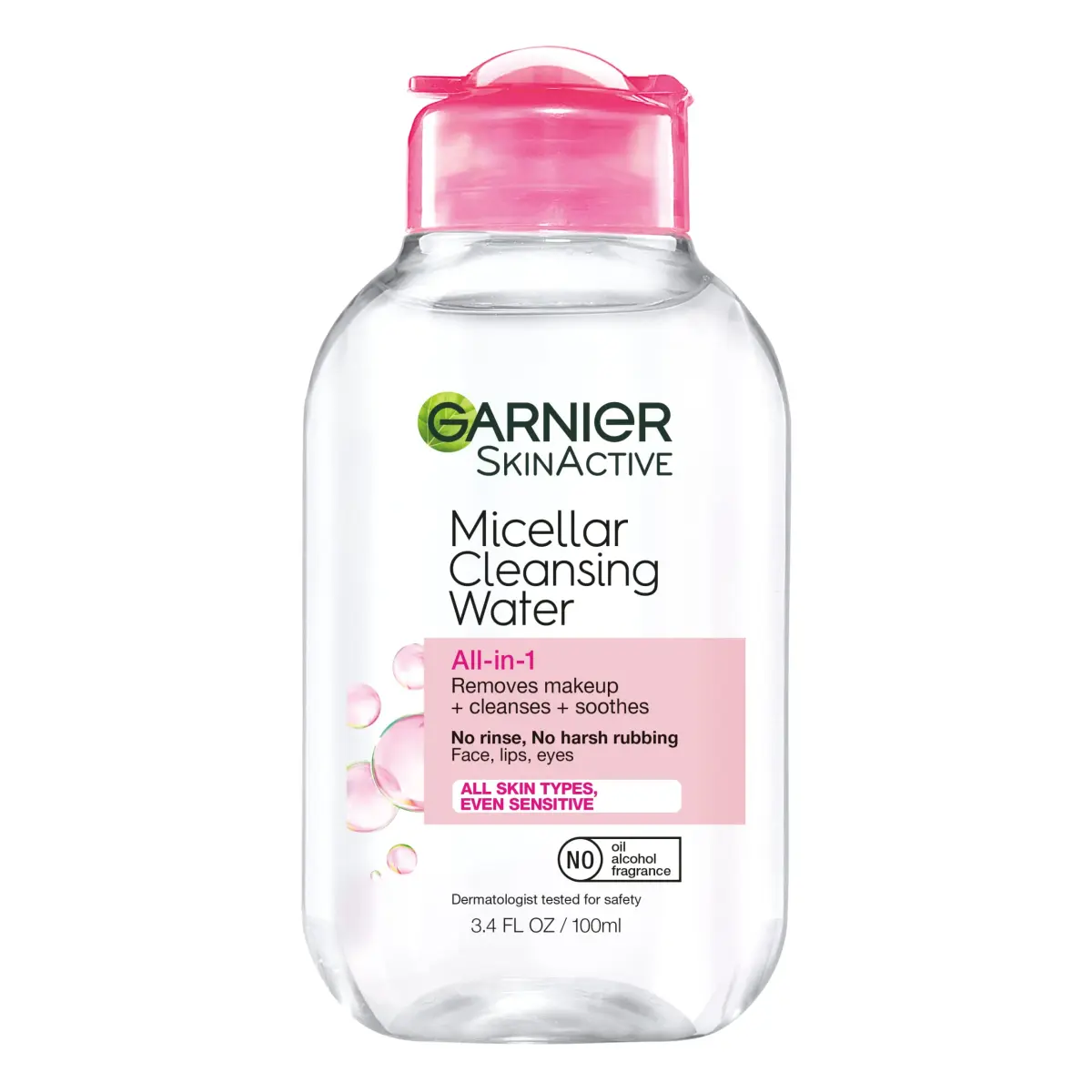 Garnier Micellar Cleansing Water All-in-1 Makeup Remover 100mL (3.4 Fl Oz) | Gentle Cleansing for All Skin Types - main product image