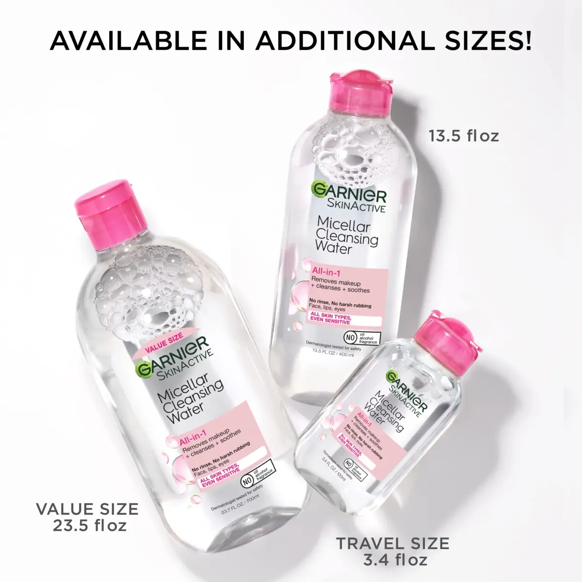 Garnier Micellar Cleansing Water All-in-1 Makeup Remover 100mL (3.4 Fl Oz) | Gentle Cleansing for All Skin Types - view 7
