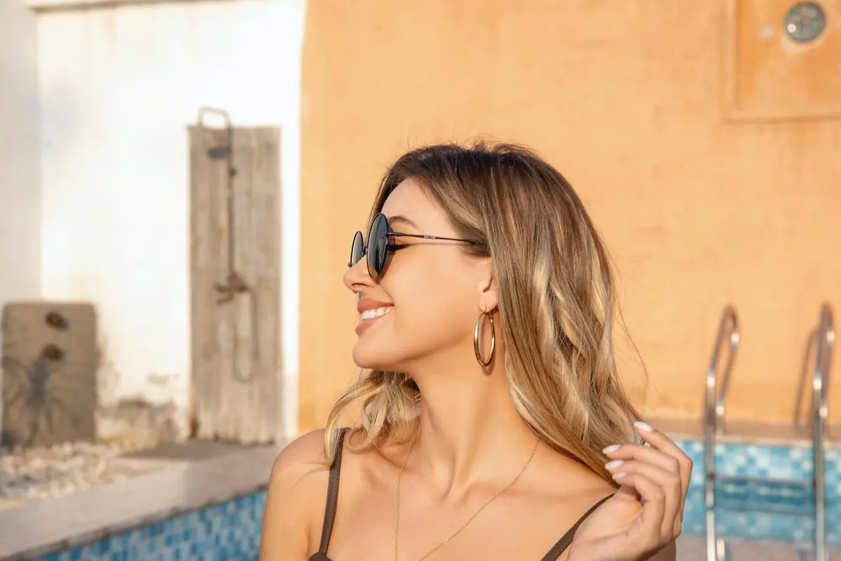 GEELOOK Round Sunglasses for Women Men Oversized Circle Mirrored Hippie Hipster Polarized Metal Frame, Black Matte Frame/Black Lens - view 7