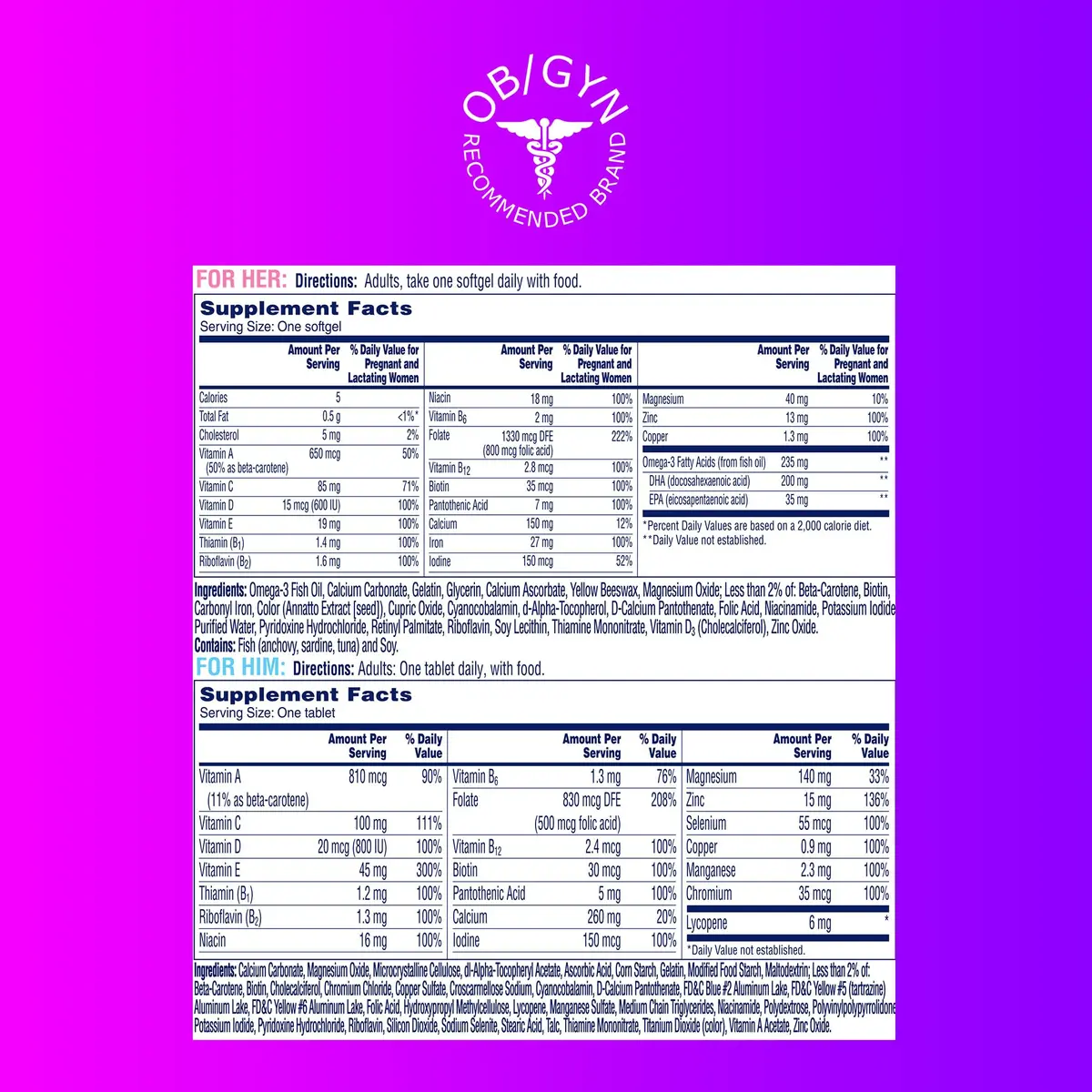 ONE A DAY Pre-Pregnancy Multivitamin Softgel 60 Count | Supports Fertility & Pregnancy - view 8