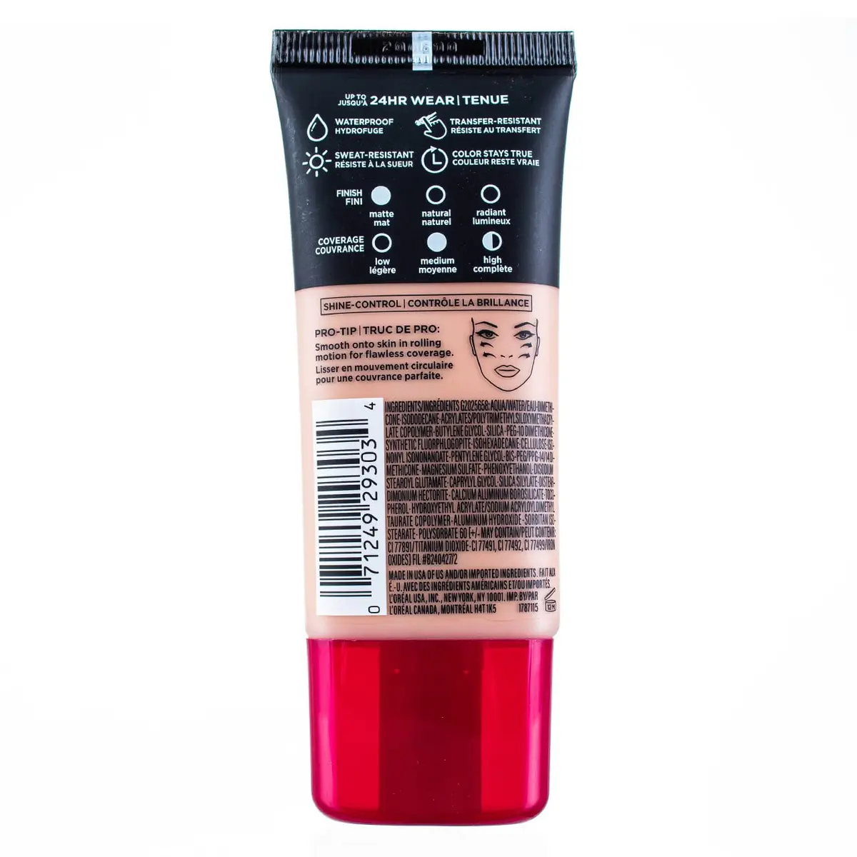 L'Oreal Paris Infallible Pro-Matte Foundation Golden Beige 1 Fl Oz | 24HR Demi-Matte Finish, Sweat-Resistant - view 3