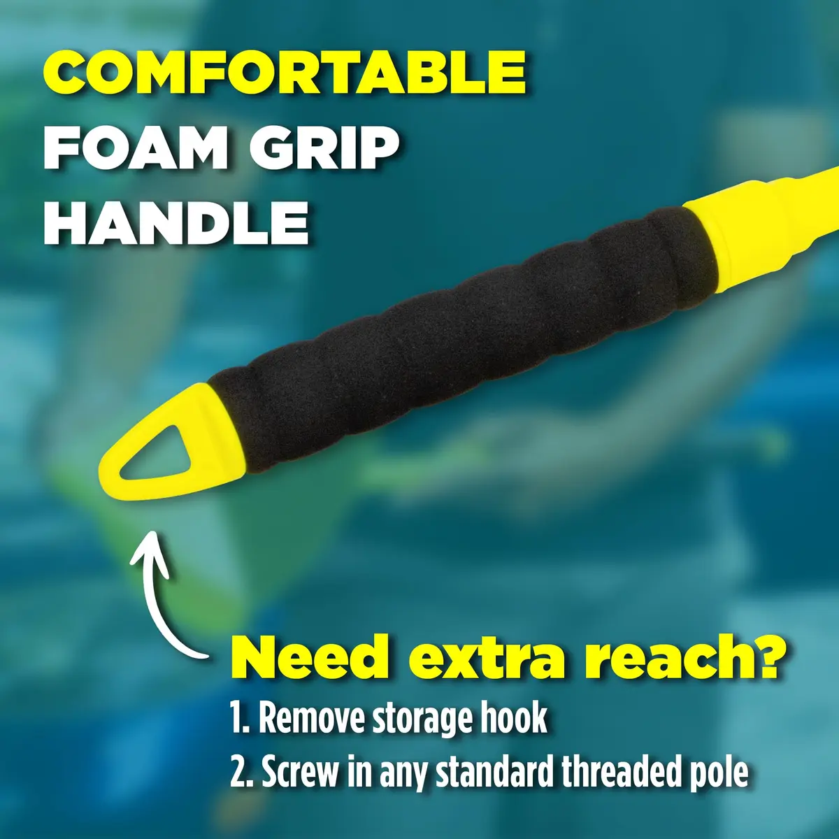 Invisible Glass Reach & Clean Windshield Cleaner Tool with 2 Microfiber Pads | Cleans Interior & Exterior Auto Glass - view 5