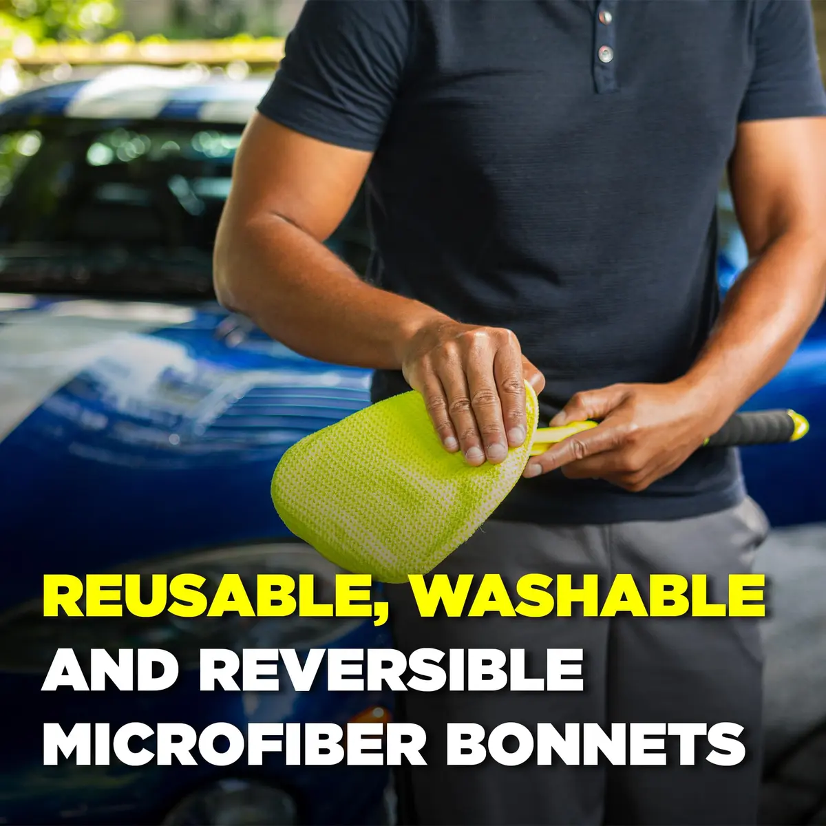 Invisible Glass Reach & Clean Windshield Cleaner Tool with 2 Microfiber Pads | Cleans Interior & Exterior Auto Glass - view 3