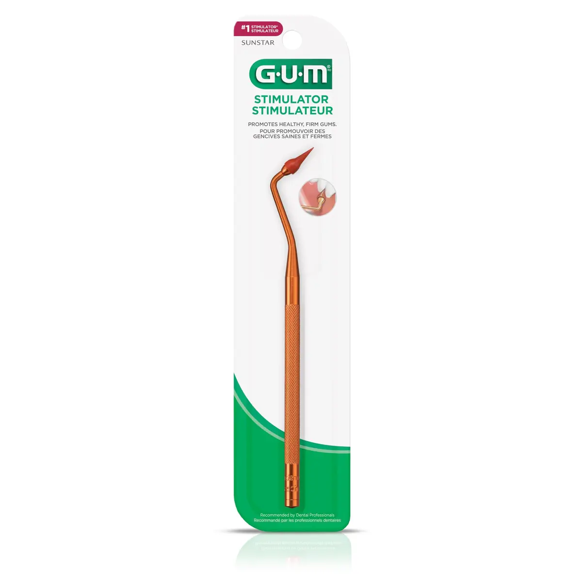 GUM Stimulator Permanent Handle with Rubber Tip | Eco-Friendly Dental Massager for Healthy Gums - view 5
