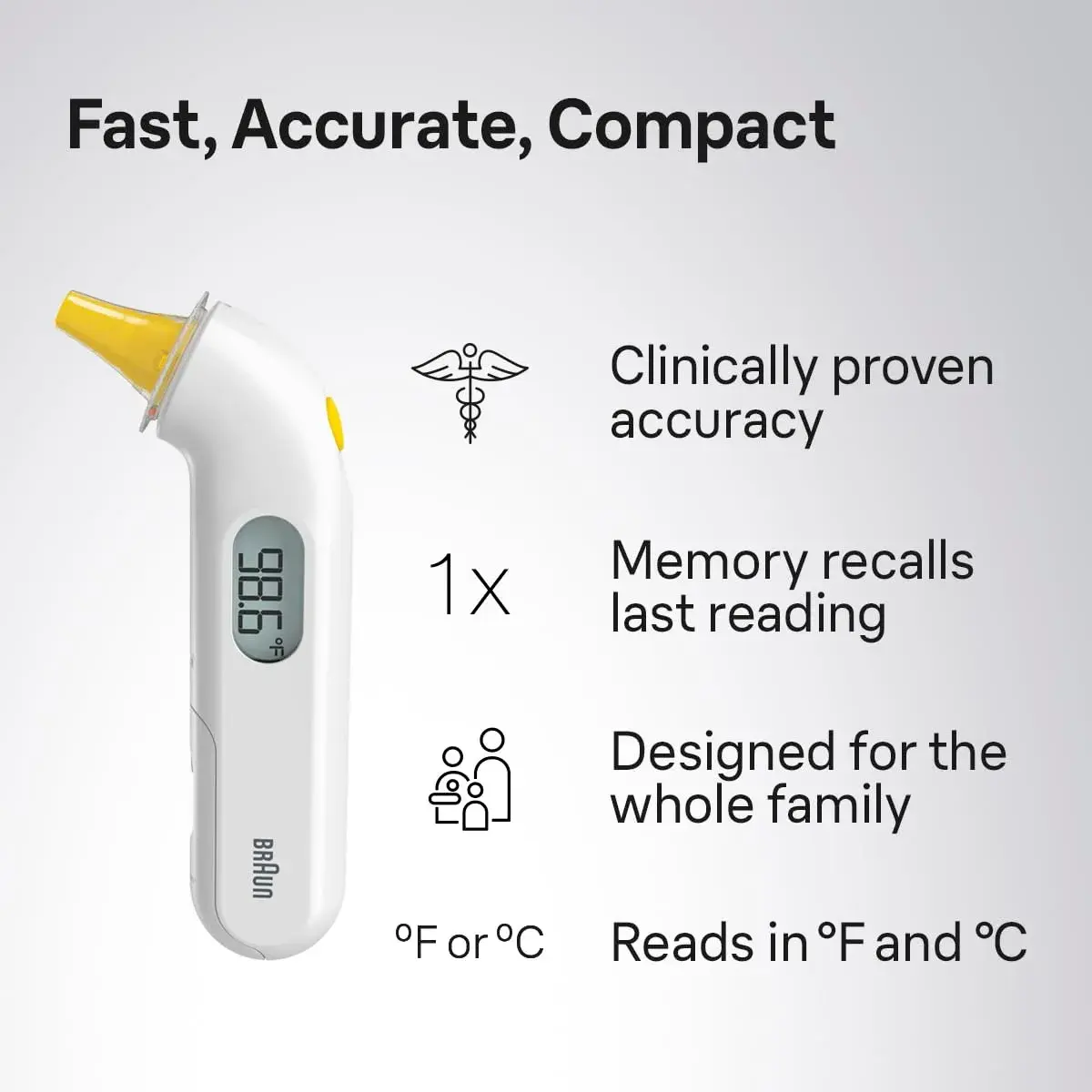 Braun ThermoScan 3 Ear Thermometer IRT3030 | Fast 1-Second Reading, Audio Fever Indicator, Pediatrician Recommended - view 6