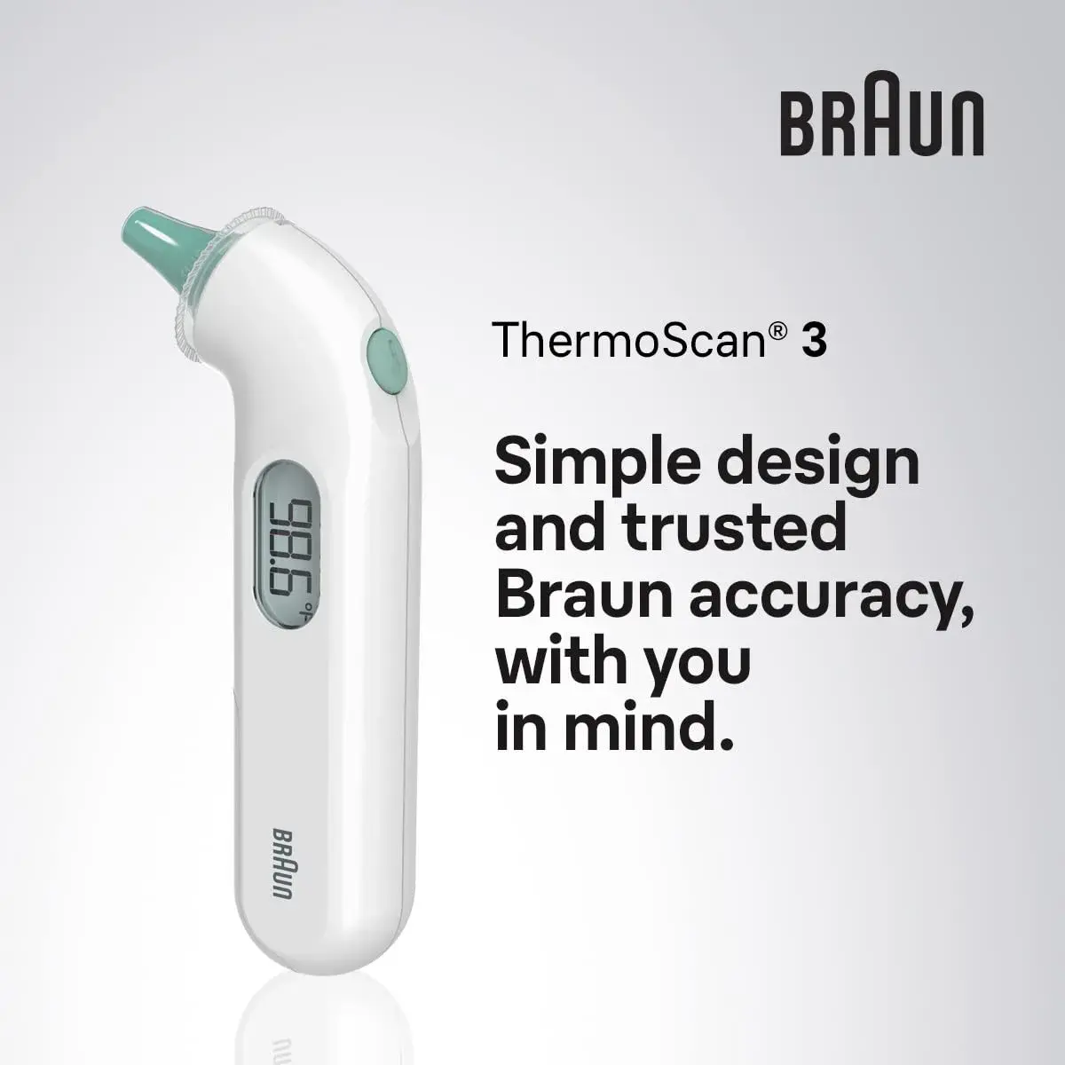 Braun ThermoScan 3 Ear Thermometer IRT3030 | Fast 1-Second Reading, Audio Fever Indicator, Pediatrician Recommended - view 8