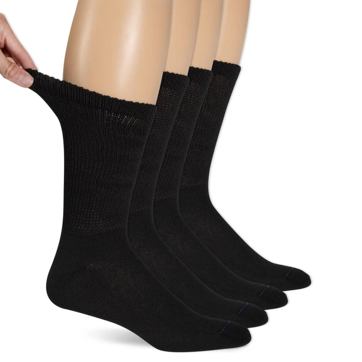 Dr. Scholl's Men's Diabetic & Circulatory Crew Socks (4 Pairs, Shoe Size 7-12) | APMA Accepted for Foot Health - main product image