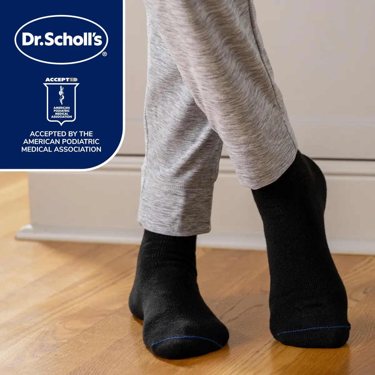 Dr. Scholl's Men's Diabetic & Circulatory Crew Socks (4 Pairs, Shoe Size 7-12) | APMA Accepted for Foot Health - view 8