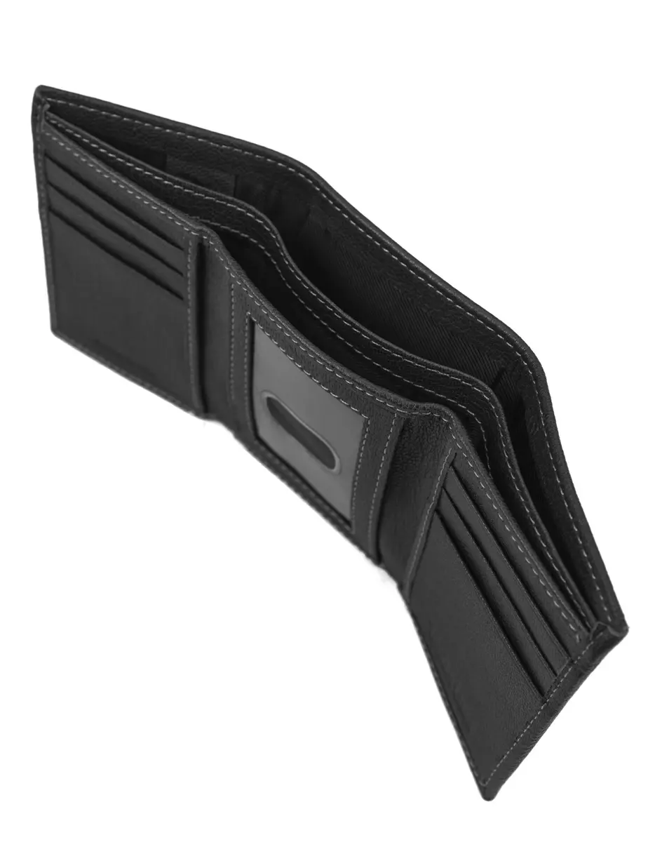 Timberland Men's Genuine Leather RFID Blocking Trifold Wallet Black | 3-inch (7.62 cm) Length - view 6