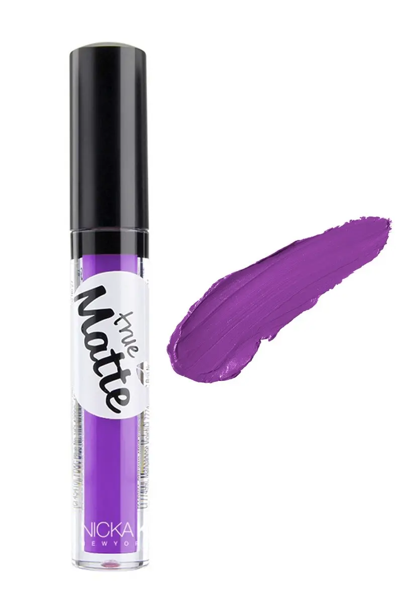 Nicka K True Matte Lip Color NTM14 Vivid Violet | Long Lasting Ultra Matte Finish (0.12 OZ) - main product image