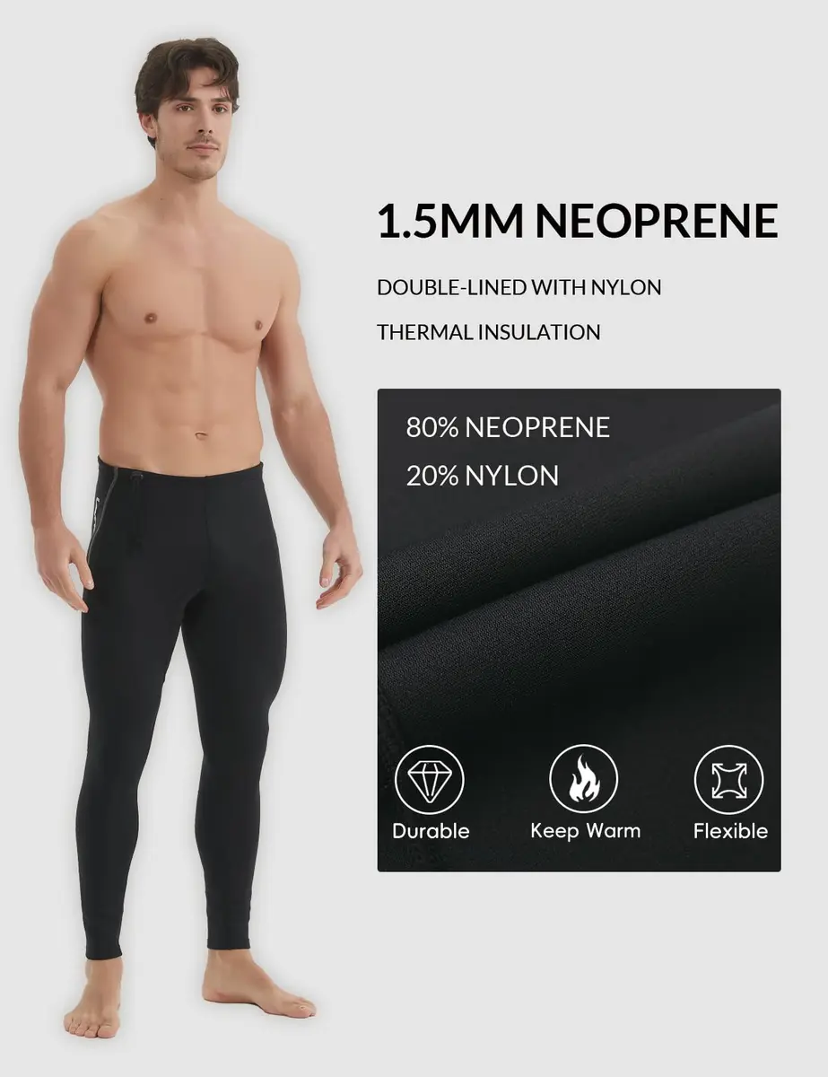 Lemorecn Wetsuit Pants Men 1.5mm Neoprene | Water Sports & Diving Gear - view 3