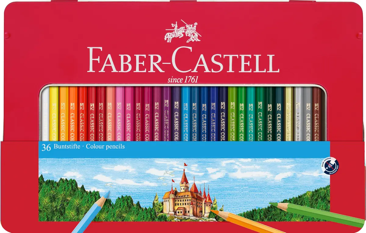 Faber-Castell Classic Colored Pencils Tin Set, 48 Vibrant Colors | Reforested Wood, Kid-Friendly (70-120 chars) - main product image