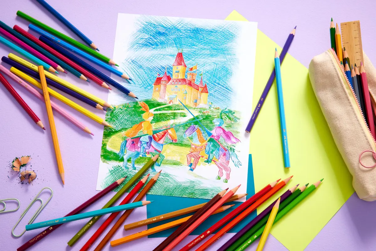 Faber-Castell Classic Colored Pencils Tin Set, 48 Vibrant Colors | Reforested Wood, Kid-Friendly (70-120 chars) - view 6