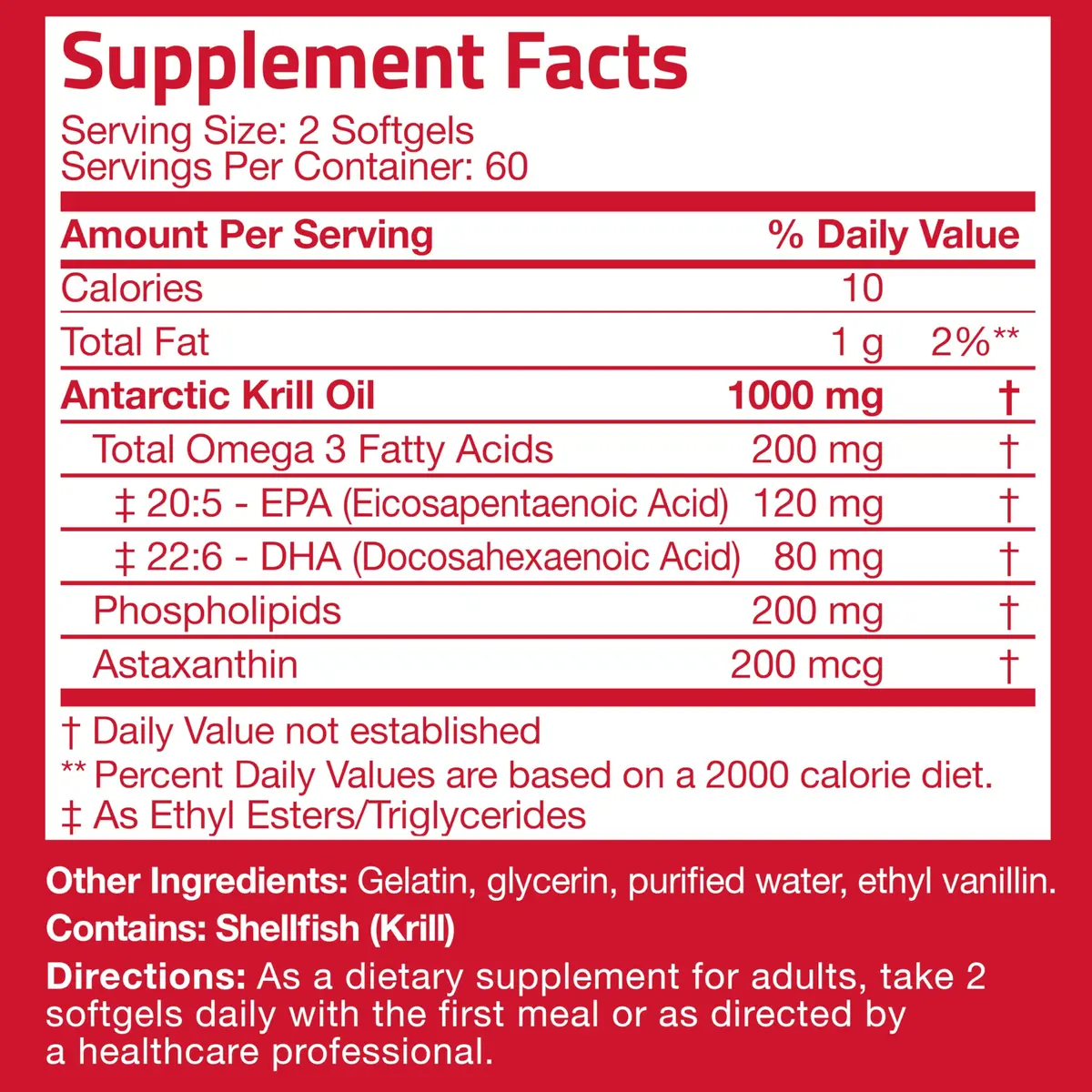 Bronson Antarctic Krill Oil 1000 mg with Omega-3s, 120 Softgels | Pure Antarctic Krill Oil for Heart & Eye Health - view 8