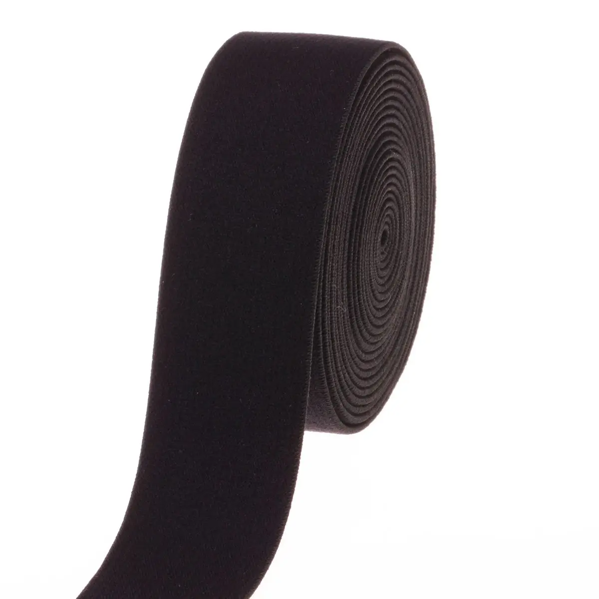 COTOWIN 1 1/4 inch Black Plush Elastic | Soft Comfortable Sewing Elastic for Waistbands - main product image