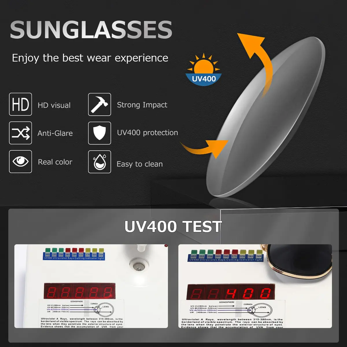 AEVOGUE Men's Oversized Shield Sunglasses AE0336 | Retro Alloy Frame, 62mm Lens Width, UV Protection - view 7