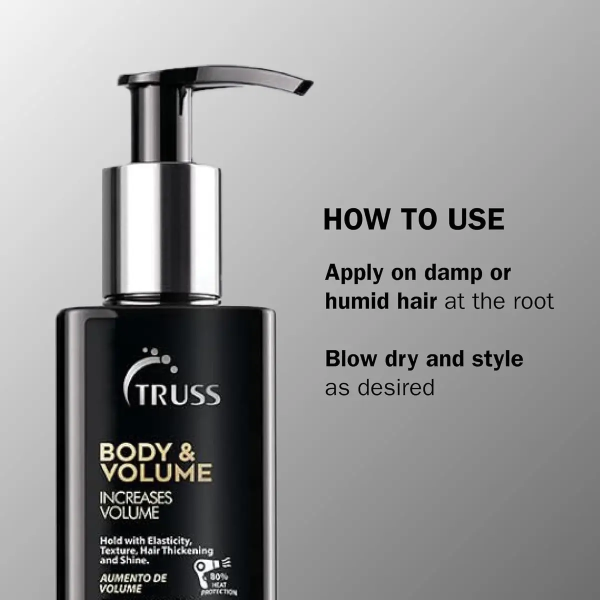 TRUSS Body and Volume Hair Treatment, Cream, 8.45 oz | Weightless Volumizing Formula for Straight Hair - view 4