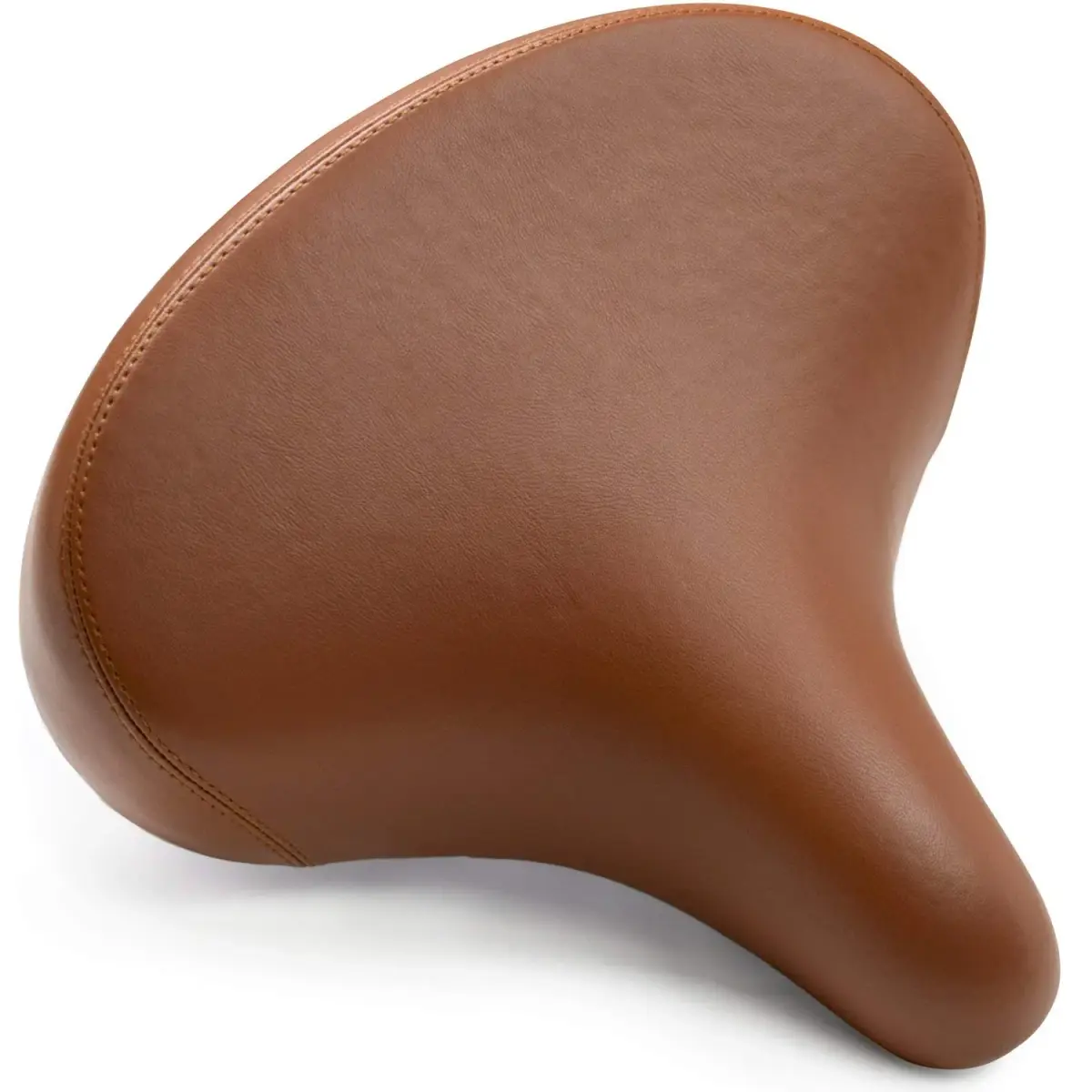 Bikeroo Wide Cruiser Saddle Vintage Brown | Comfort Seat for All Bicycles, Steel Spring & Elastomer Suspension, Memory Foam (10.2" x 10.2") - main product image