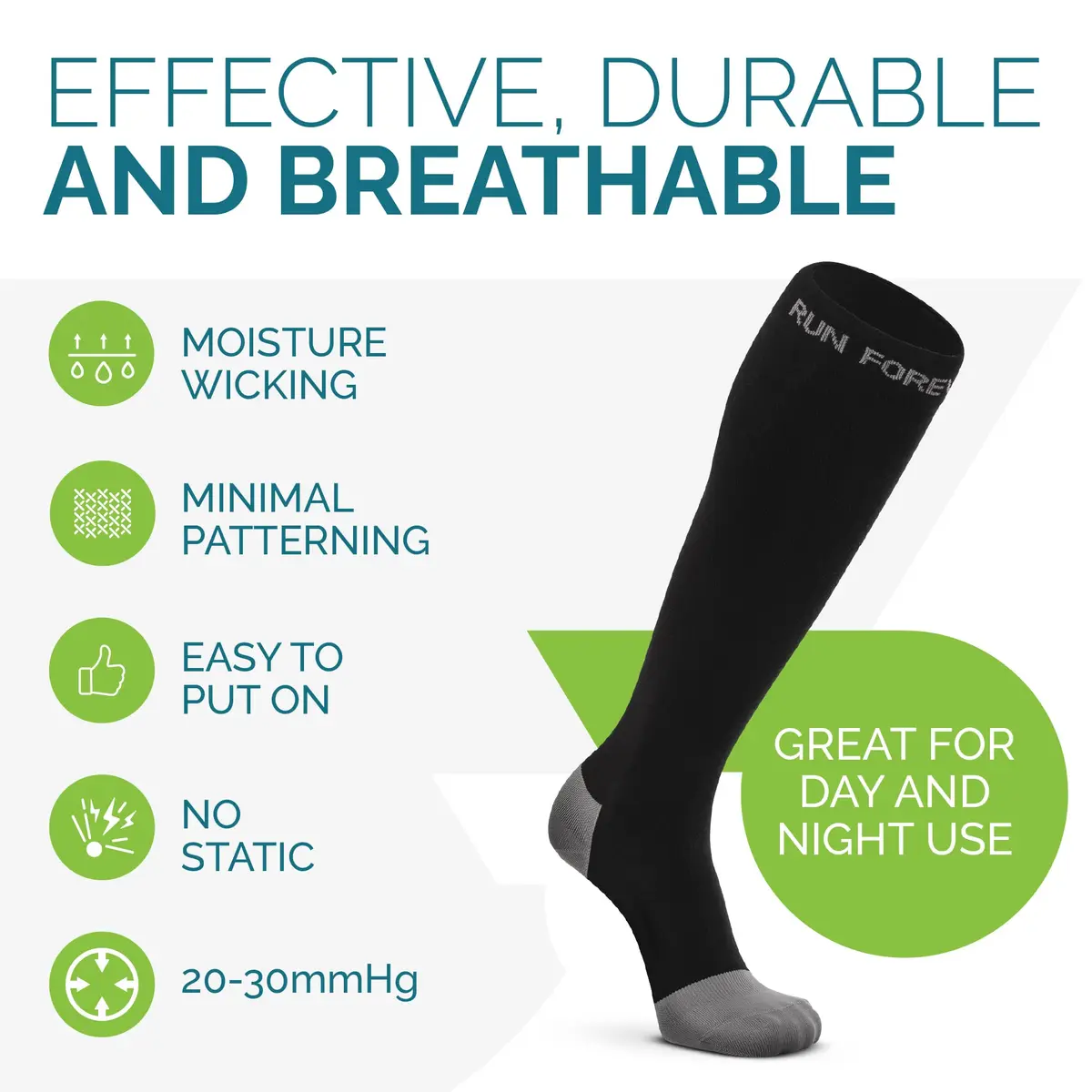 Run Forever Compression Socks for Men & Women | 20-30mmHg Support for Active Lifestyle - view 5