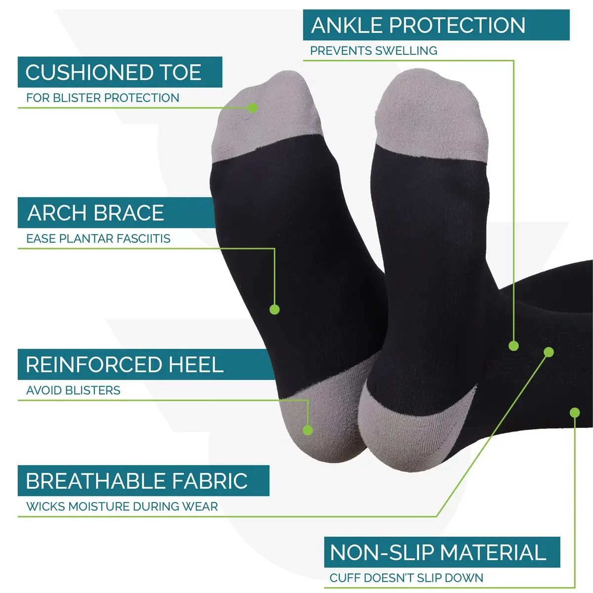 Run Forever Compression Socks for Men & Women | 20-30mmHg Support for Active Lifestyle - view 7