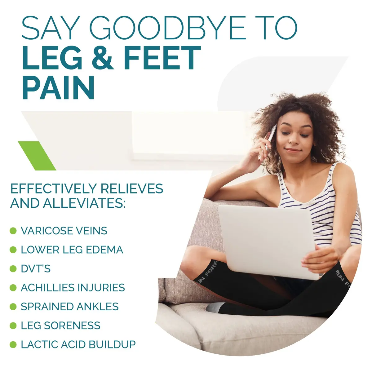 Run Forever Compression Socks for Men & Women | 20-30mmHg Support for Active Lifestyle - view 2