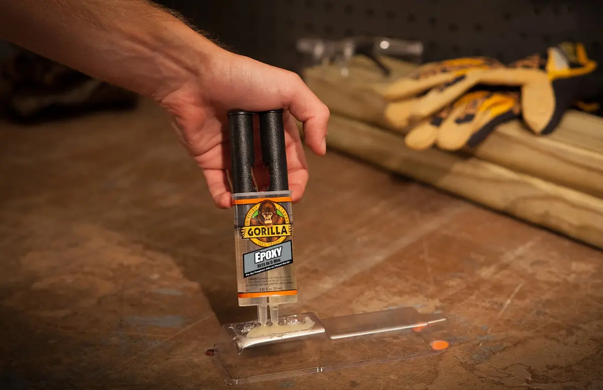 Gorilla 2 Part Epoxy Clear Syringe 9.35 fl oz (276ml) | Strong Metal Bonding for Repairs - view 5