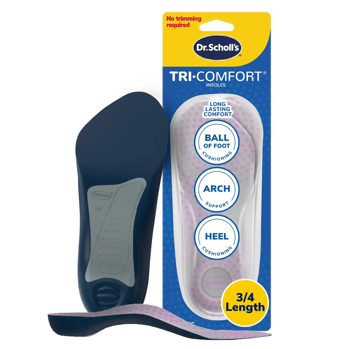 Dr. Scholl's Tri-Comfort Insoles for Women, Size 6-11 (1 Pair) | Medium Arch Support for Daily Pain Relief - main product image