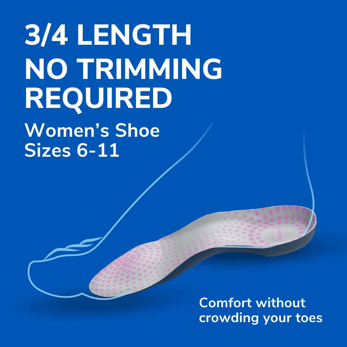 Dr. Scholl's Tri-Comfort Insoles for Women, Size 6-11 (1 Pair) | Medium Arch Support for Daily Pain Relief - view 5