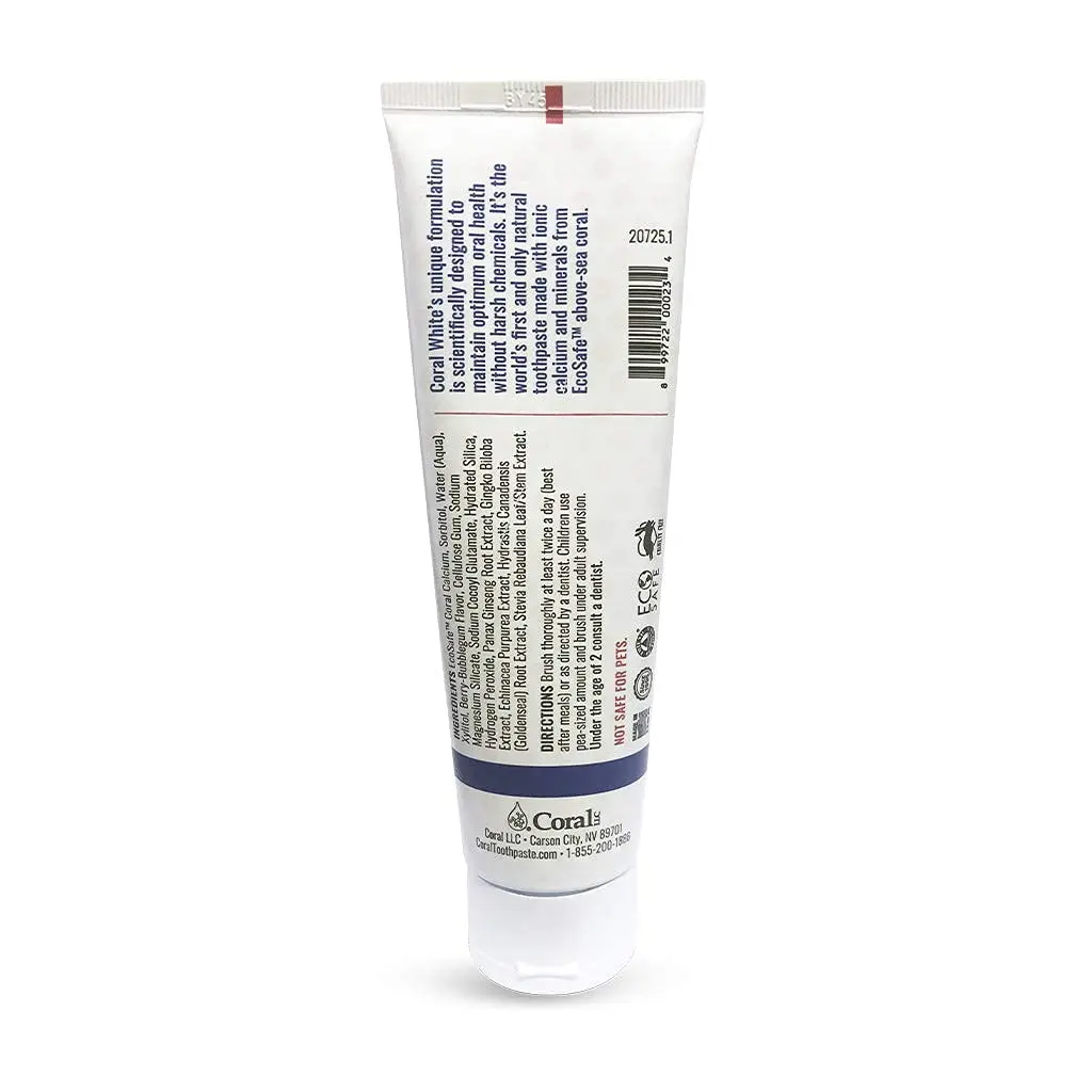 Coral White Kids Fluoride Free Toothpaste – Coral Calcium & Nano Silver | Bubble Berry 4 oz - view 8