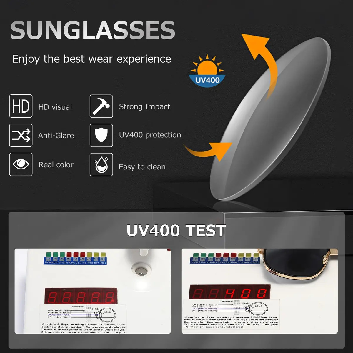 AEVOGUE Oversized Shield Sunglasses Retro Alloy Aviator AE0336 Gold&Red | 62mm (2.44in) Lens Width - view 7