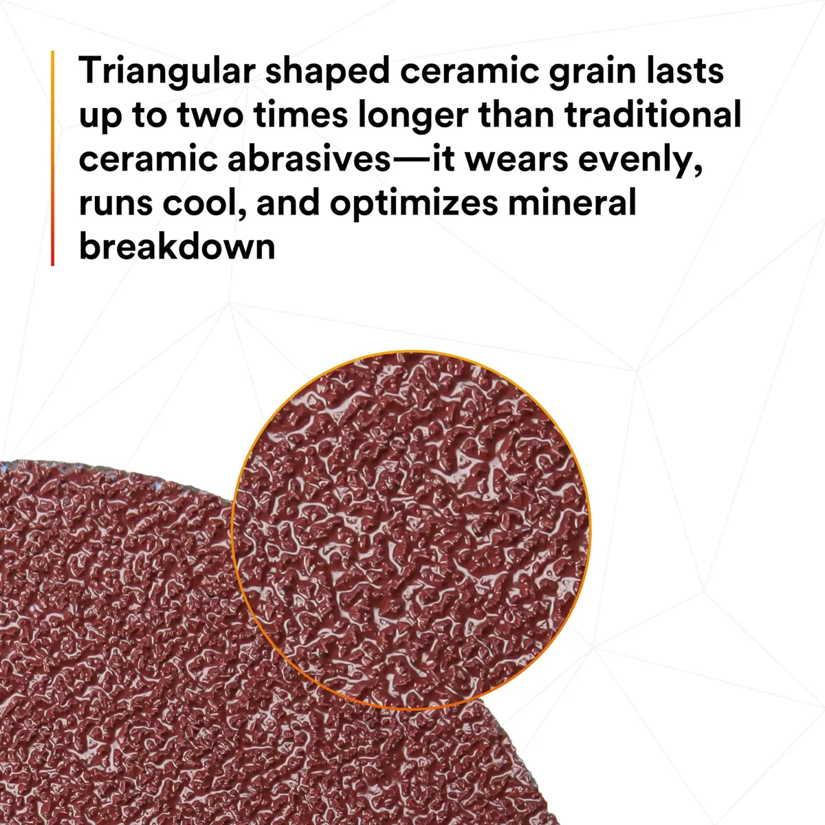 3M Cubitron II Fibre Disc, 982C, 60+, 9-1/8 in x 7/8 in | Heavy-Duty Ceramic Abrasive Disc - view 4