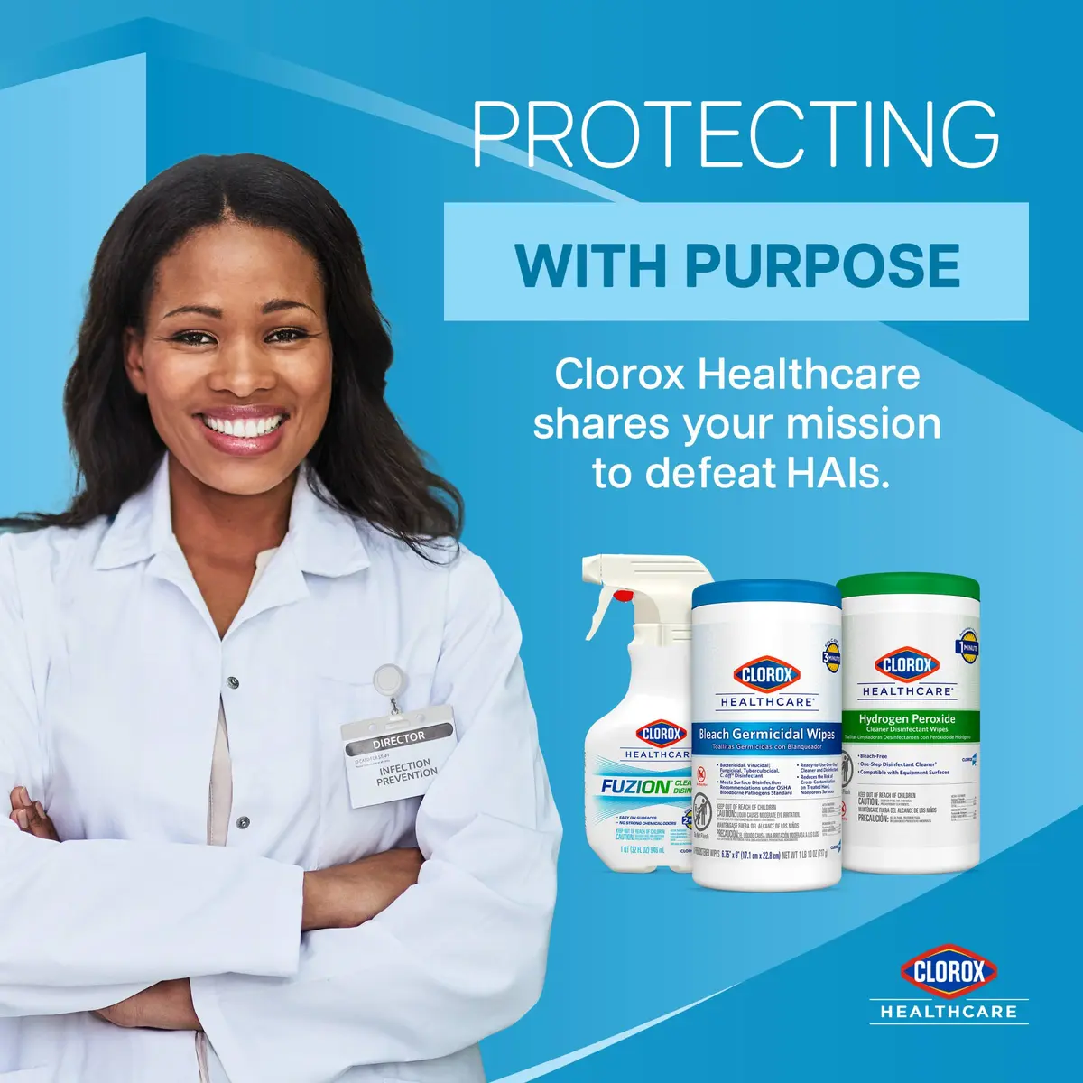 Clorox Healthcare Hydrogen Peroxide Disinfecting Wipes 1395 Count (Pack of 9) | EPA Registered Kills C. auris & MRSA - view 6