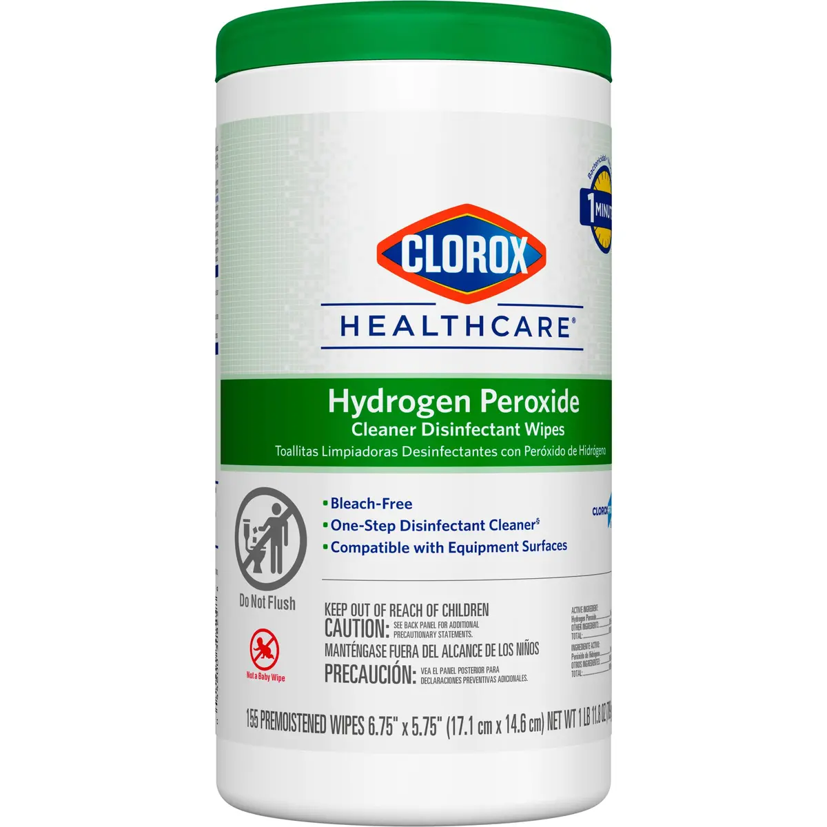 Clorox Healthcare Hydrogen Peroxide Disinfecting Wipes 1395 Count (Pack of 9) | EPA Registered Kills C. auris & MRSA - view 7