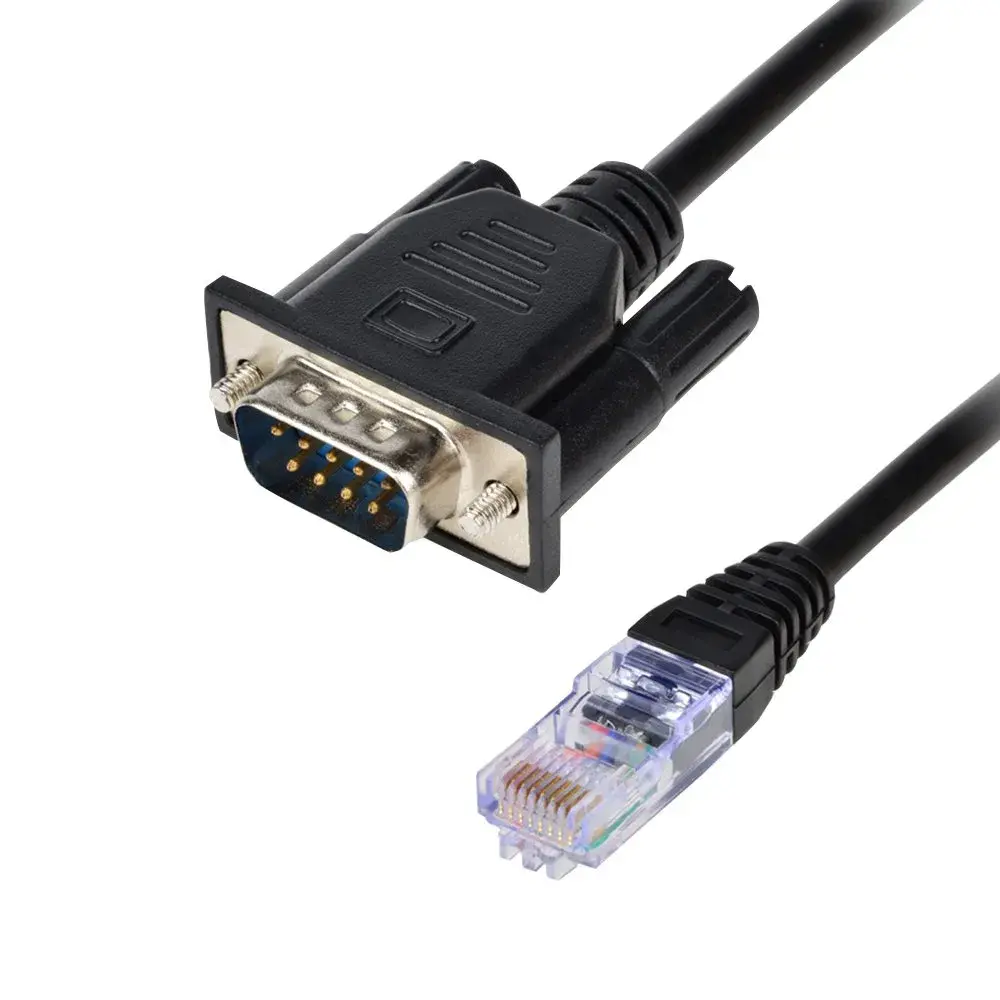 LFHUKEJI RJ45 to RS232 DB9 Serial Console Cable 1.5m (4.9Ft) | Connects Routers & Switches - main product image